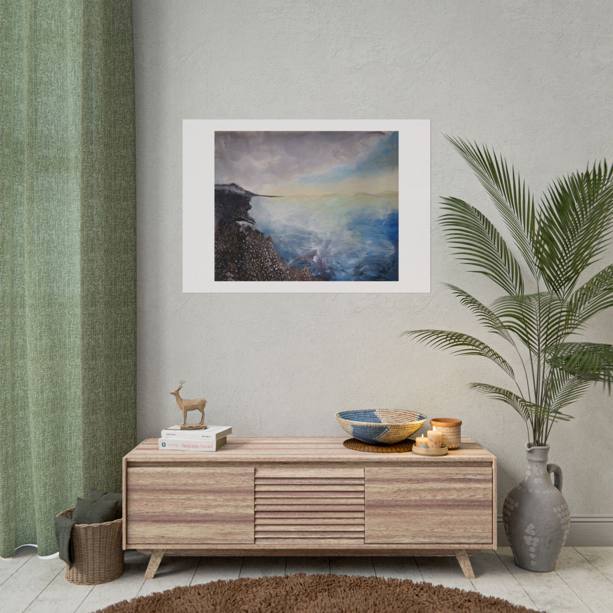 Dark agate beach print