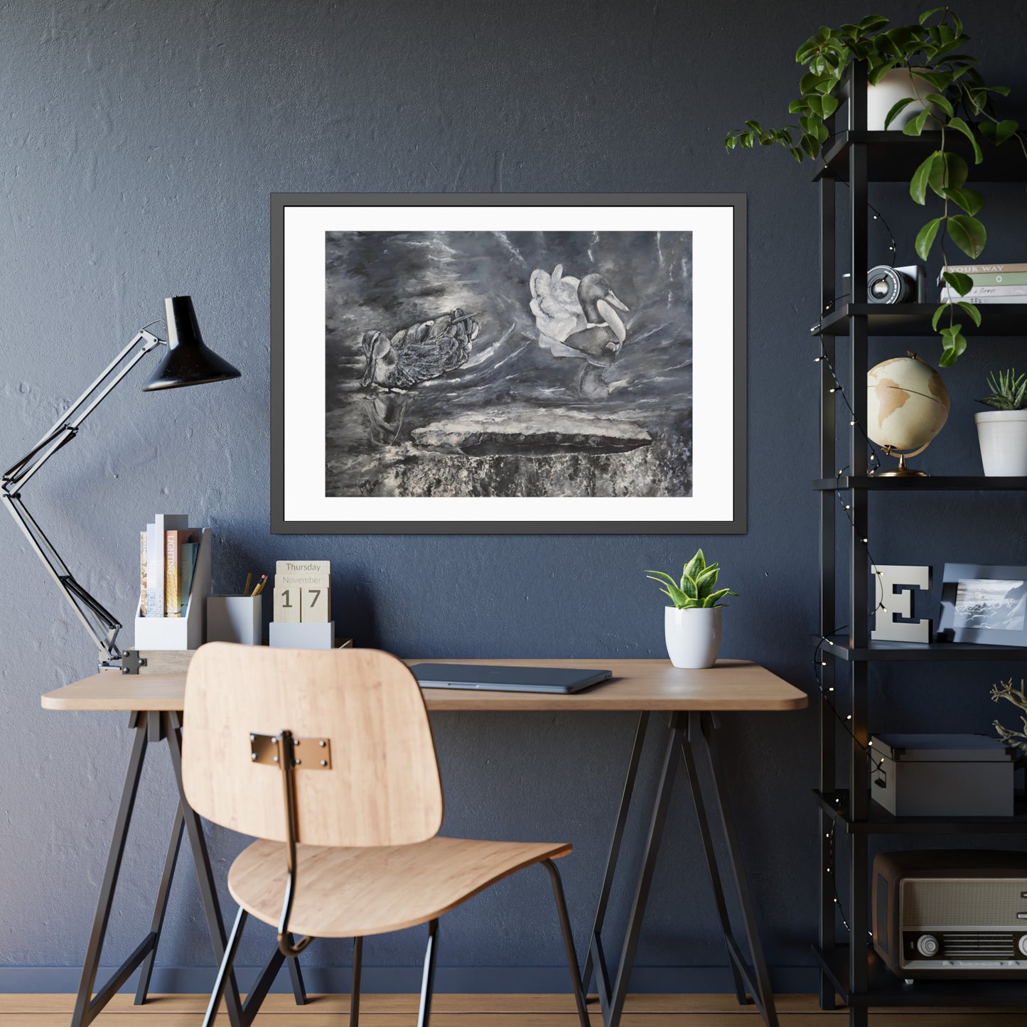 Door County ducks (framed print)