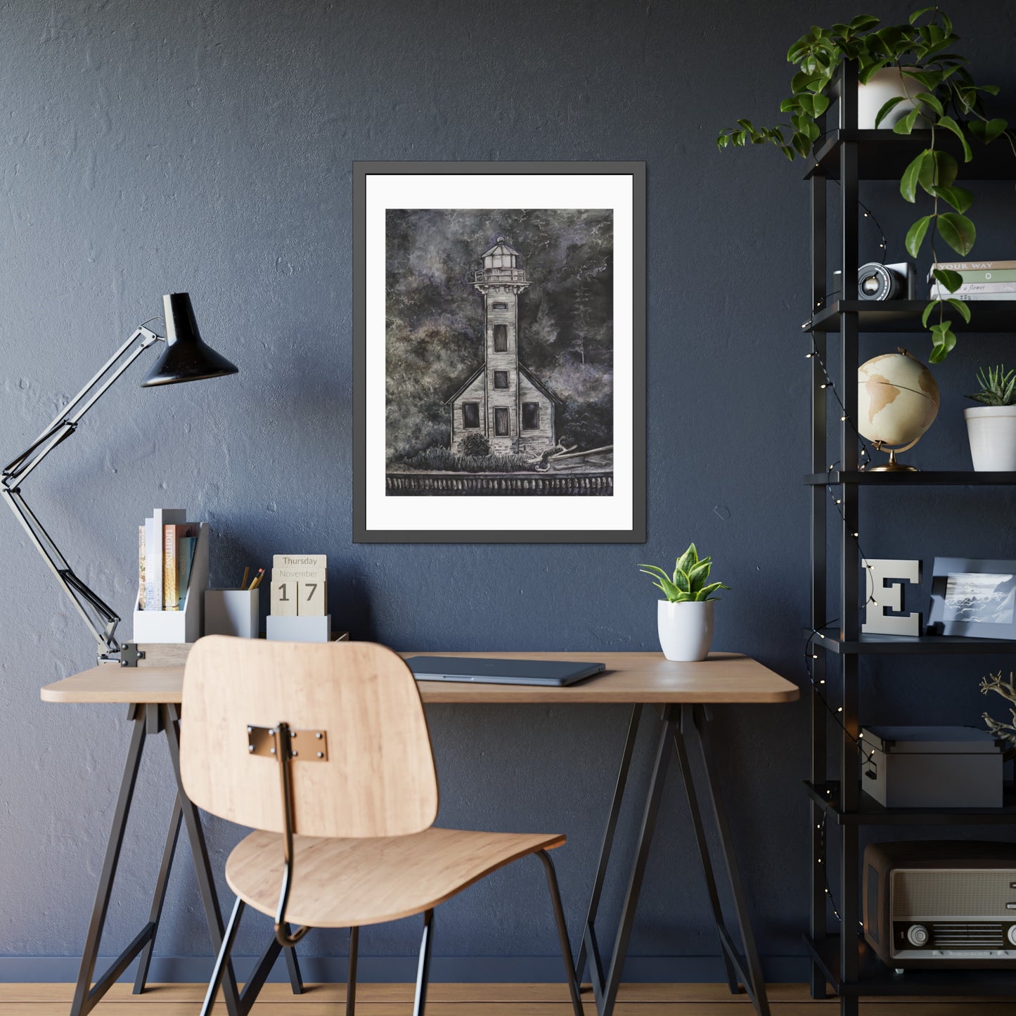 Lighthouse (framed print)