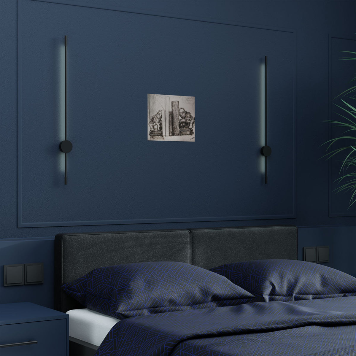 Elephant bookends Satin Posters (300gsm)