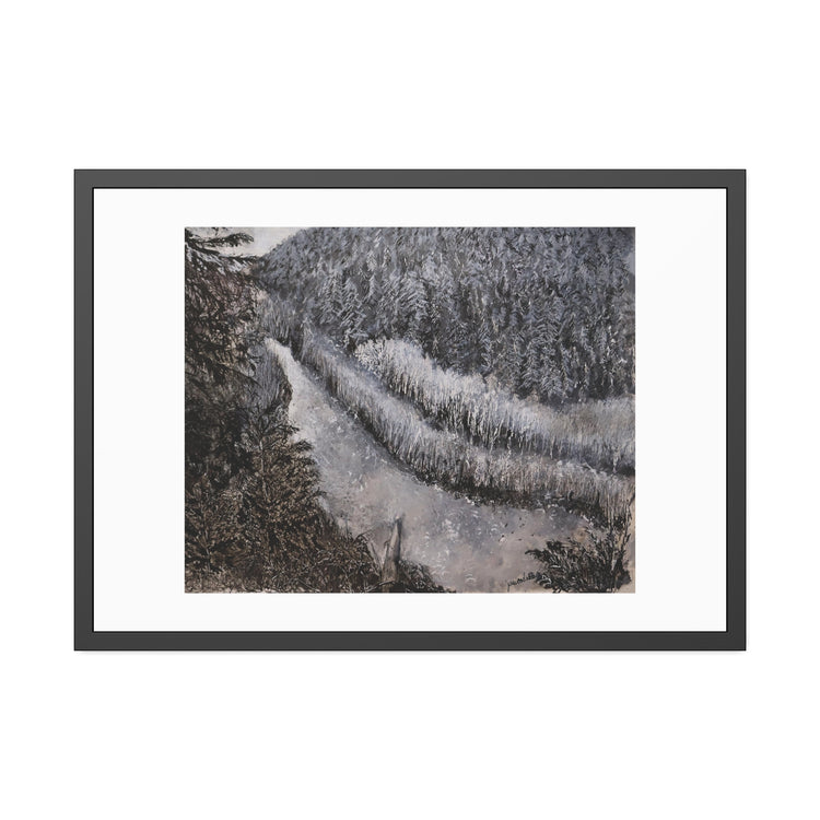 Olympic National Forest river (framed print)