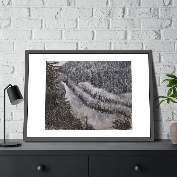 Olympic National Forest river (framed print)