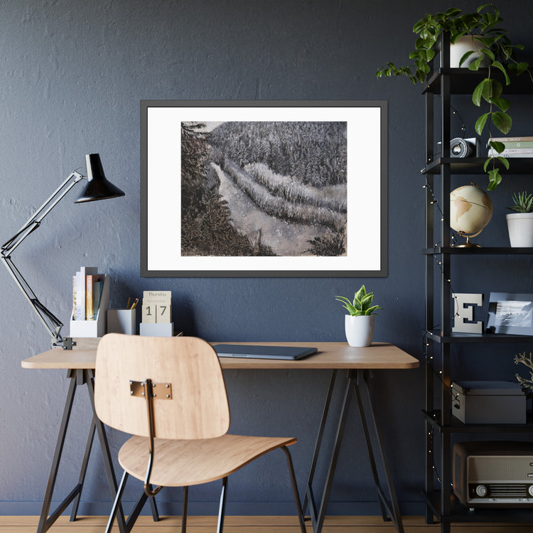 Olympic National Forest river (framed print)