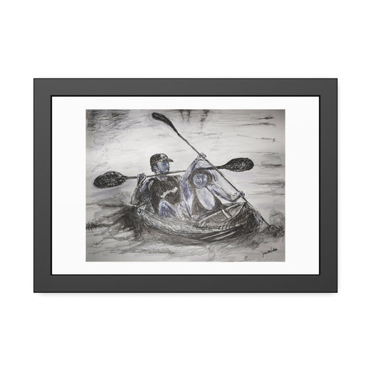 Canoeing in the Sound (framed print)