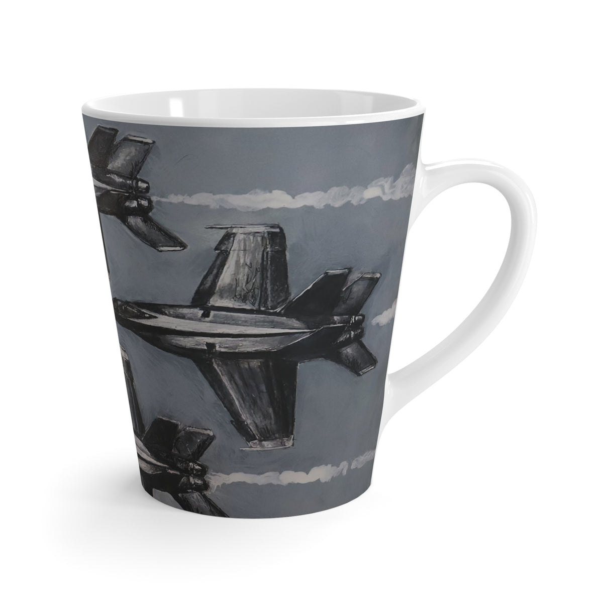 Abstract Industrial Structure Latte Mug