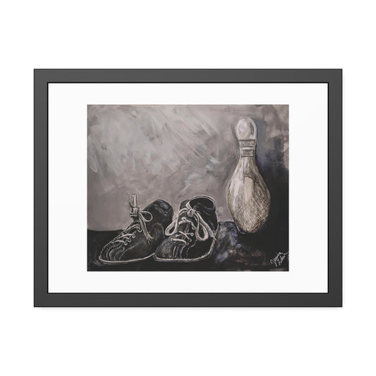 Bowling shoes (framed print)