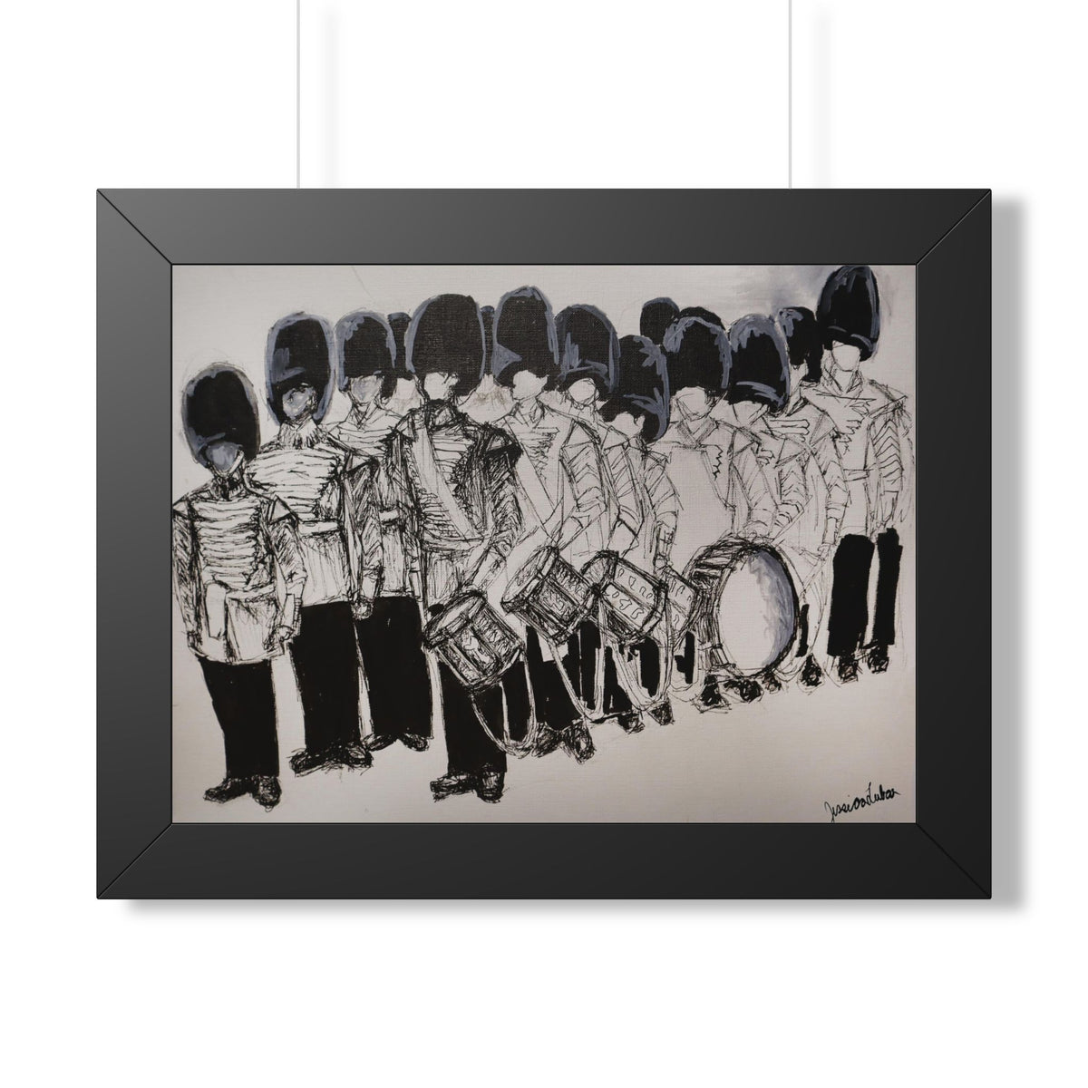 Framed Poster – British Royal Guard Illustration Wall Art