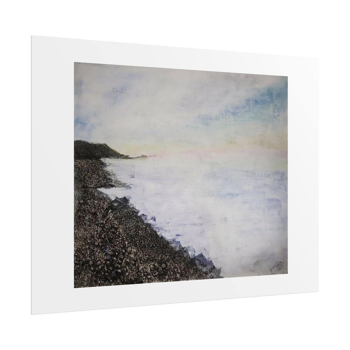 Agate Beach pastel FA print