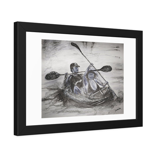 Canoeing in the Sound (framed print)