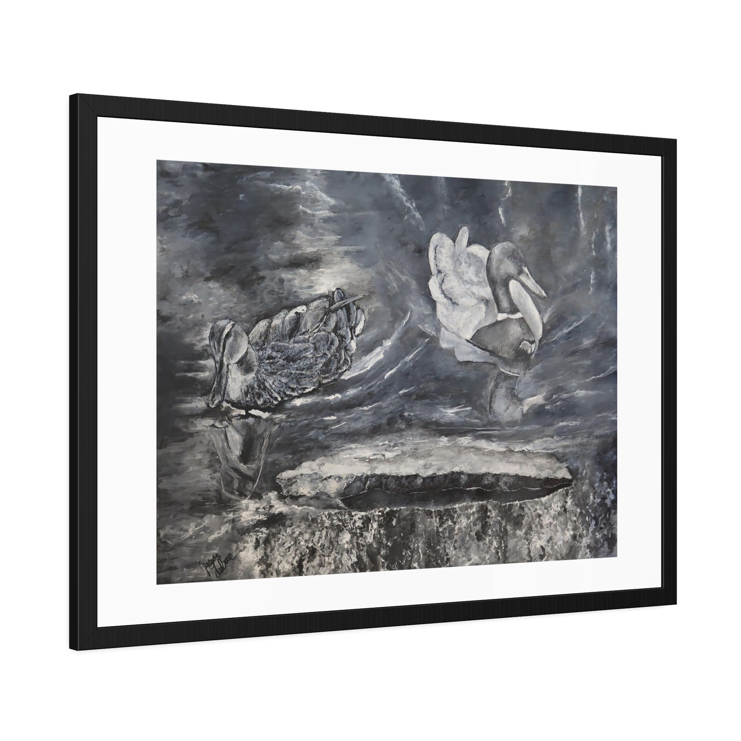 Door County ducks (framed print)