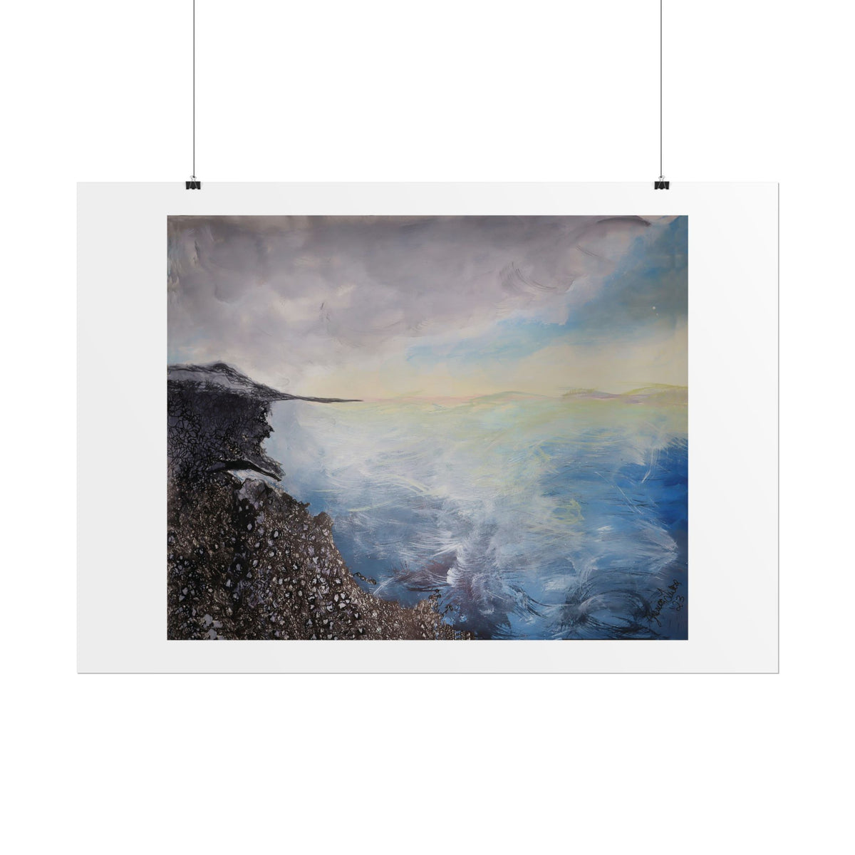 Dark agate beach  print
